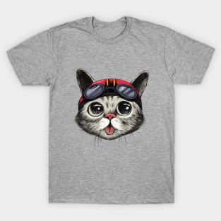 Bikers Cat lil bub kitten tees T-Shirt